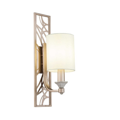 Maytoni - Vittoria - Applique classica da parete montatura in metallo paralume in tessuto - Colore: Crema - 1 Lampadina E14 40W - IP20 - SKU: H005WL-01BG