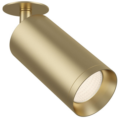 Maytoni - Focus - Faretto da soffitto rotondo con struttura dal design moderno in alluminio - Colore: Oro - 1 Lampadina GU10 50W - IP20 - SKU: C018CL-01MG