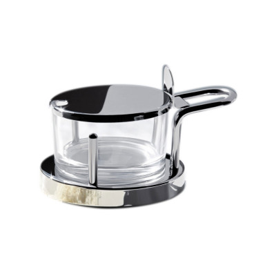  Alessi - Formaggiera/Zuccheriera in vetro con coperchio - Colore: Acciaio - SKU: 5071 