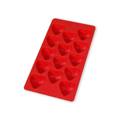  Lekuè - Stampo Cuore per ghiaccio in resina - Colore: Rosso - SKU: 5440195 