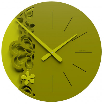 CalleaDesign - Merletto - Orologio da parete grande - Colore: Verde Oliva - SKU: 56-10-2-54