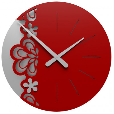 CalleaDesign - Merletto - Orologio da parete grande - Colore: Rubino - SKU: 56-10-2-65