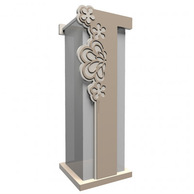 CalleaDesign Merletto Portaombrelli in legno dal design moderno Colore: Caffelatte