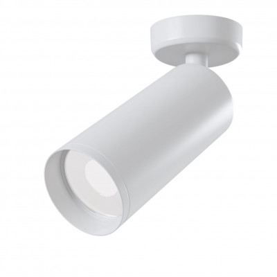 Maytoni - Focus - Faretto da Soffitto con montatura in alluminio verniciato - Colore: Bianco - 1 Lampadina GU10 50W - Gradi Kelvin 4000k Luce Naturale - IP20 - SKU: C017CW-01W