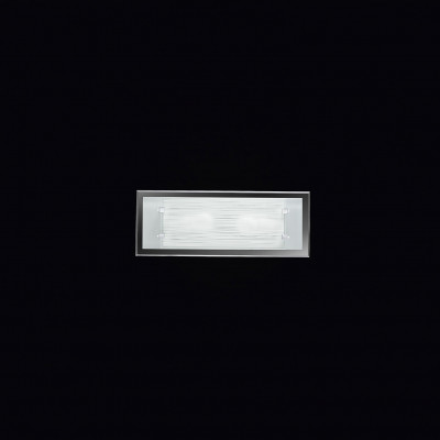 Perenz - Frame - Applique da parete in vetro bianco con doppia lampadina E27 - Colore: Bianco - 2 Lampadine E27 40W - IP20 - SKU: 5745ST