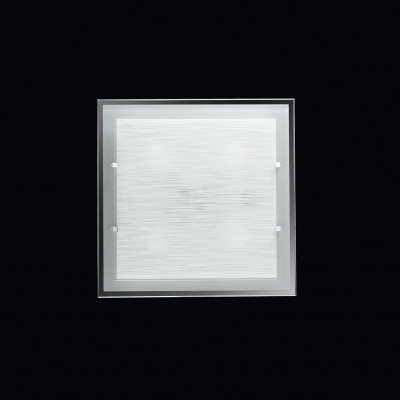 Perenz - Frame - Plafoniera quadrata grande di design moderno in vetro satinato - Colore: Bianco - 4 Lampadine E27 40W - IP20 - SKU: 5746ST