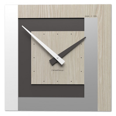 CalleaDesign - Clock - Orologio da parete in legno piccolo per soggiorno - Colore: Rovere Breeze - SKU: 58-10-1-83