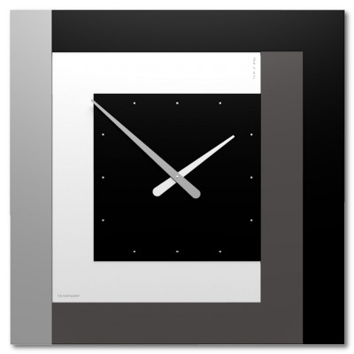 CalleaDesign - Clock - Orologi da parete per cucina moderno di grandi dimensioni - Colore: Nero - SKU: 58-10-2-5