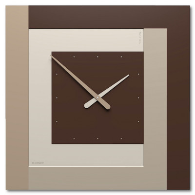 CalleaDesign - Clock - Orologi da parete per cucina moderno di grandi dimensioni - Colore: Cioccolato - SKU: 58-10-2-69