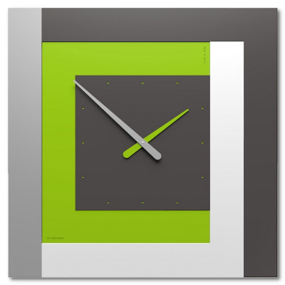 CalleaDesign - Clock - Orologi da parete per cucina moderno di grandi dimensioni - Colore: Verde Mela - SKU: 58-10-2-76
