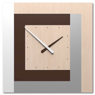 CalleaDesign - Clock - Orologi da parete per cucina moderno di grandi dimensioni - Colore: Rovere Decapè - SKU: 58-10-2-81