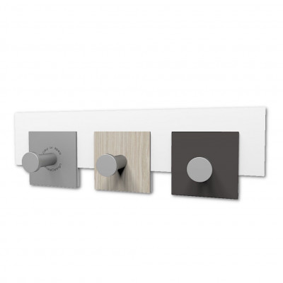 CalleaDesign - CoatRack - Attaccapanni da parete piccolo in legno per ingresso - Colore: Rovere Breeze - SKU: 58-13-2-83
