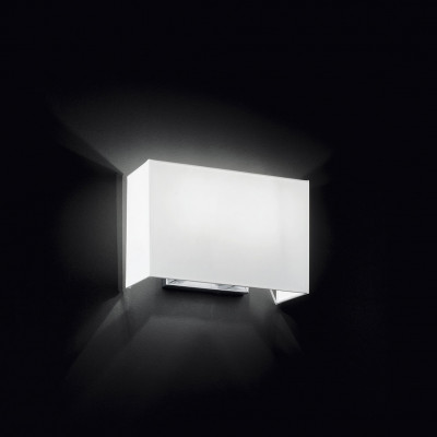 Perenz - Para Hotel - Applique dal design moderno cromo spazzolato con paralume in pvc - Colore: Cromato - 2 Lampadine E27 40W - IP20 - SKU: 5881CR