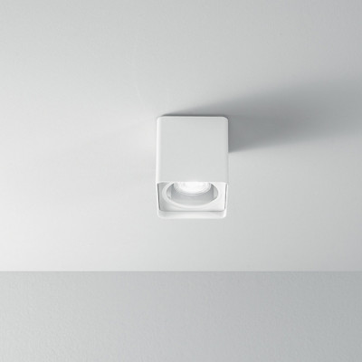 Perenz Brick Plafoniera per interni in alluminio verniciato con diffusore in vetro Colore: Bianco