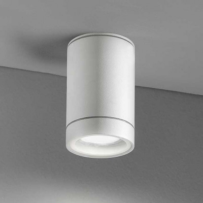 Perenz Pendo Lampada da soffitto rotonda per esterni in alluminio dal design moderno Colore: Bianco