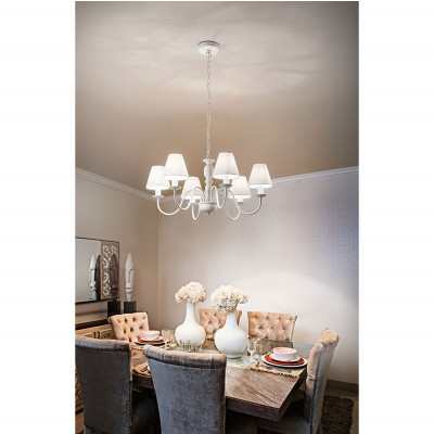 Perenz - Ducale - Lampadario classico a 6 braccia in metallo verniciato - 6 Lampadine E14 40W - IP20 - SKU: 6262