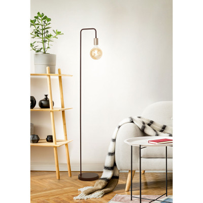 Perenz - Vector - Piantana di design in metallo con portalampada in finitura ottone invecchiato - Colore: Nero - 1 Lampadina E27 40W - IP20 - SKU: 6605N