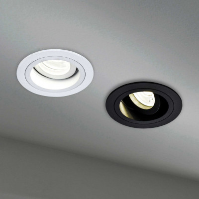 Maytoni - Akron - Faretto da incasso rotondi in stile moderno in alluminio - 1 Lampadina GU10 50W - IP20 - SKU: DL025-2-01