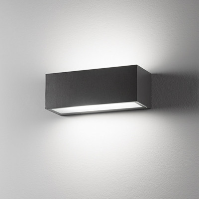 Perenz - Step - Applique da parete biemissione per esterni/interni grande in alluminio - 2 Lampadine E27 40W - IP54 - SKU: 6732