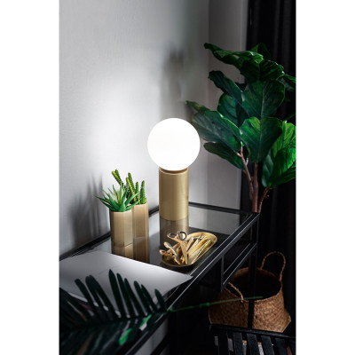 Perenz - Birillo - Lampada da comodino in metallo finitura oro spazzolato luce dimmerabile - Colore: Oro - 1 Lampadina G9 10W - IP20 - SKU: 6762OR