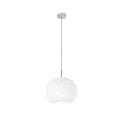 Perenz Meteora Lampada a sospensione moderna con montatura in metallo e vetro lavorato Colore: Bianco