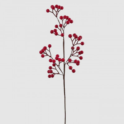 EDG - Enzo de Gasperi - Pianta artificiale ramo Ilex Bliss - Colore: Rosso - SKU: 680380-43