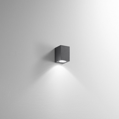 Perenz Monolite Applique bassa monoemissione per esterni/interni in alluminio diffusore in vetro Colore: Grafite