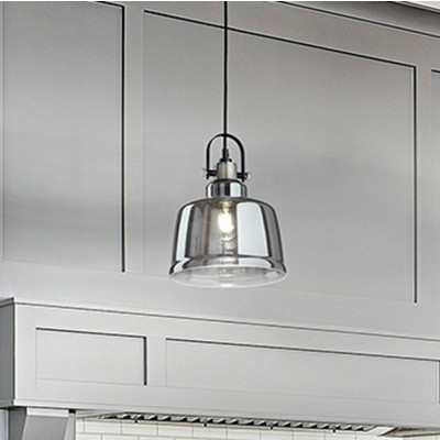 Perenz Vintage Illuminazione a sospensione orientabile in metallo con portalampada orientabile Colore: Grigio Fumè