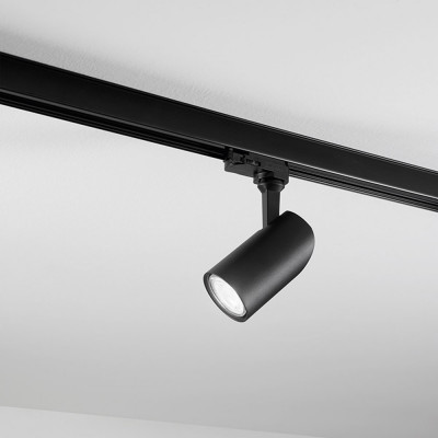 Perenz - Binario - Faretto in alluminio orientabile adatto per installazioni su binari trifase - 1 Lampadina GU10 35W - IP20 - SKU: 6888 
