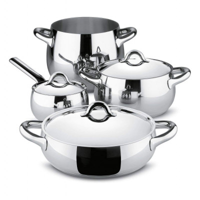 Alessi - Mami - Pentole Set 7pz - Colore: Acciaio - SKU: SG100S7