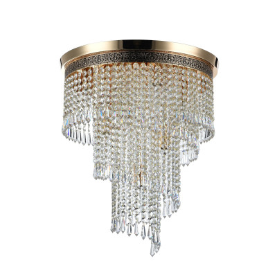 Maytoni - Cascade - Lampadario classico a cascata in metallo e pendenti in cristallo - Colore: Oro - 7 Lampadine E14 60W - IP20 - SKU: DIA522-CL-07-G