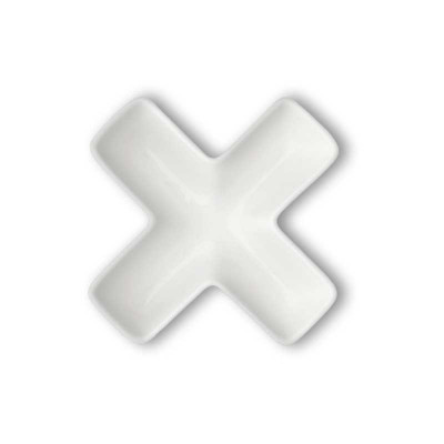  Brandani - Lettere - Antipastiera in porcellana con lettera X - Colore: Bianco - SKU: B82473 