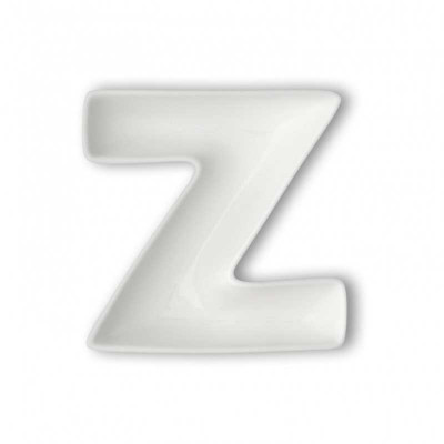  Brandani - Lettere - Antipastiera in porcellana con lettera Z - Colore: Bianco - SKU: B82475 