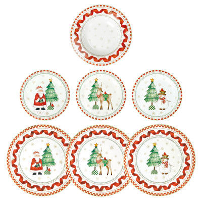  Brandani - Racconti - Set 18 pezzi servizio di piatti in porcellana - Colore: Multicolore - SKU: B84777 