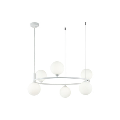 Maytoni Ring Sospensione grande in metallo diffusori regolabili in altezza Colore: Bianco