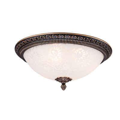Maytoni - Pascal - Lampada da Soffitto classica struttura in metallo e paralume in vetro - Colore: Bronzo - 3 Lampadine E27 40W - IP20 - SKU: C908-CL-03-R