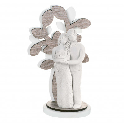 Bongelli Preziosi - Sogno - Scultura da tavolo piccola con raffigurazione della famiglia con neonato - SKU: ME1645/2RO