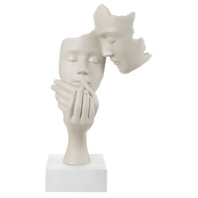 Bongelli Preziosi Scultura da tavolo moderna colorata con coppia di innamorati Colore: Nocciola