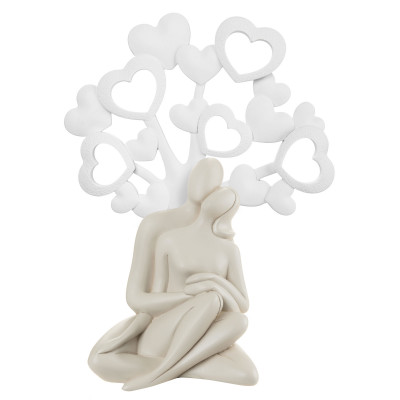 Bongelli Preziosi Scultura da tavolo moderna in varie colorazioni con innamorati abbracciati Colore: Nocciola