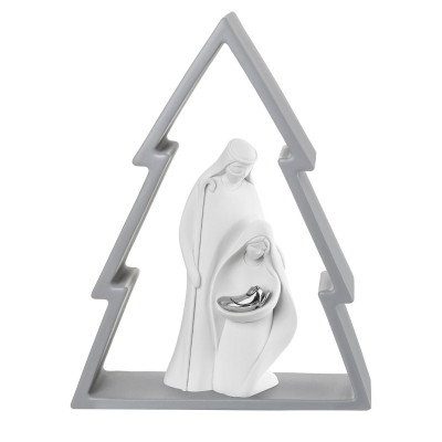 Bongelli Preziosi Decorazione natalizia con albero di natale grande e la natività Colore: Grigio