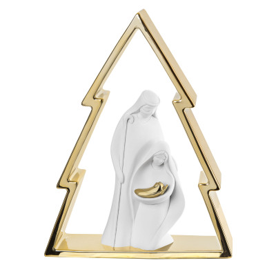 Bongelli Preziosi Decorazione natalizia con albero di natale grande e la natività Colore: Oro
