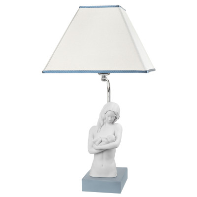 Bongelli Preziosi - Lampada da tavolo moderna con scultura della maternità - Colore: Carta da Zucchero - 1 Lampadina - E27 - 60W - SKU: ME1927/Z