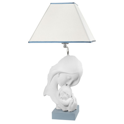 Bongelli Preziosi - Lampada da tavolo moderna con scultura "Abbraccio Materno" - Colore: Carta da Zucchero - 1 Lampadina - E27 - 60W - SKU: ME1931/Z
