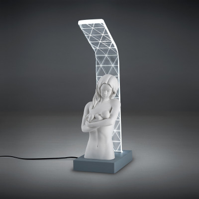 Bongelli Preziosi Abat jour moderna a LED con scultura abbraccio di mamma Colore: Carta da Zucchero