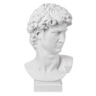 Bongelli Preziosi Busto di David grande in stile moderno in vari colori con base Colore: Bianco