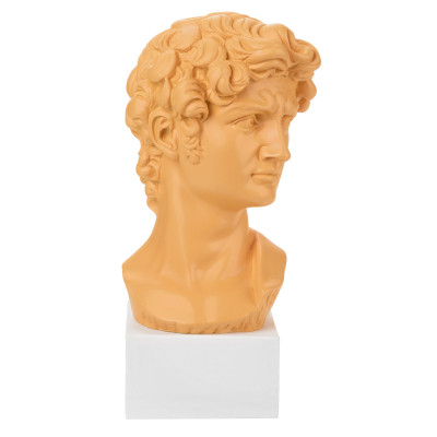 Bongelli Preziosi Busto di David piccolo in stile moderno in varie colorazioni con base Colore: Arancione