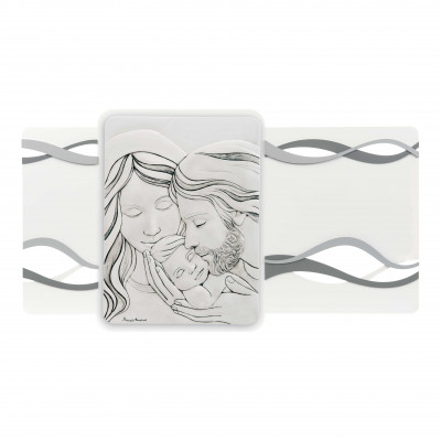Bongelli Preziosi - Capezzale grande da camera da letto con sacra famiglia in stile moderno - Colore: Grigio - SKU: ME1620/2G