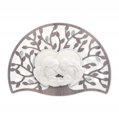 Bongelli Preziosi - Capezzale grande con sacra famiglia in stile moderno - Colore: Rovere Breeze - SKU: ME1626/RO