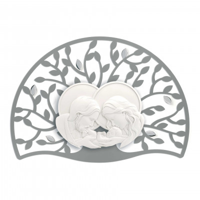Bongelli Preziosi - Capezzale grande con sacra famiglia in stile moderno - Colore: Grigio - SKU: ME1626/G