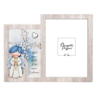 Bongelli Preziosi - Bomboniera per Comunione - Angeli dei Sogni con cuore Maschio - Colore: Rovere Breeze - SKU: ME1999/M